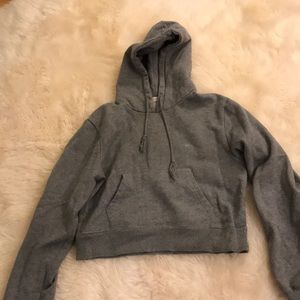 Cropped gray brandy Melville hoodie